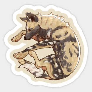 African wild dog Sticker